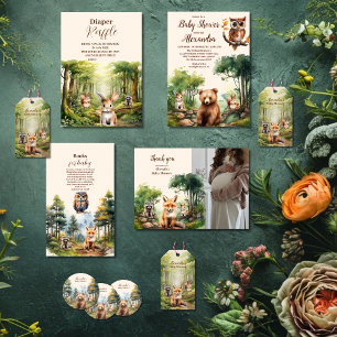 Woodland Animals Baby Shower Paper Plates
