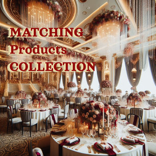 Vintage Boho Red Gold Rustic Quinceañera Spanish  Retractable Banner