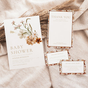 Wild Bloom Rustic Floral Books for Baby Enclosure Card