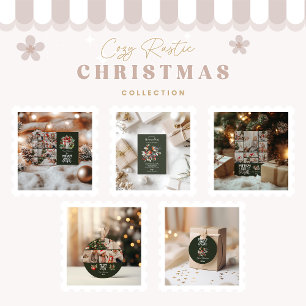 Rustic Robin Christmas Party Invitation