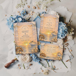 Romantic Seaside Cruise Wedding Save The Date