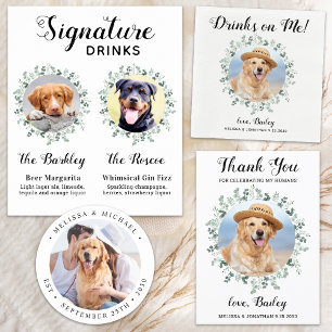 Budget Eucalyptus Pet Wedding Dog Save The Date 