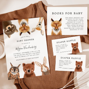 Woodland Animals Baby Shower  Invitation