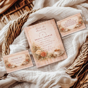 Cozy Cafe Romance Bridal Shower Napkins