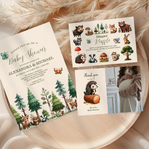 Woodland Animals Baby Shower Paper Plates