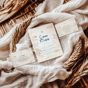 Mediterranean Ciao Miss Bridal Shower Napkins