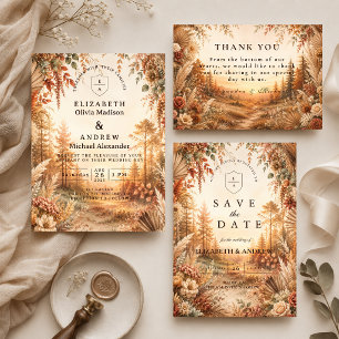 Enchanted Boho Woodland Wedding Save The Date
