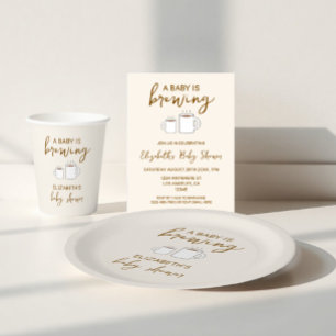 A Baby Is Brewing Baby Shower Paper Cups