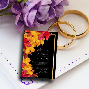 Black Magic Meets Rustic Golden Autumn Wedding Menu