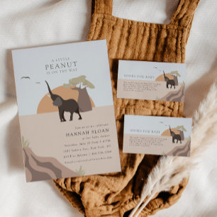 A Little Peanut   Boho Safari Desert Baby Shower Invitation