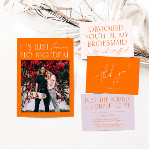 Food & Booze Funny Pink Bridal Shower  Invitation