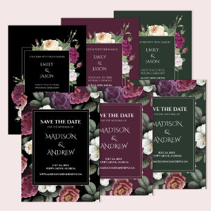 Modern Rich Burgundy Peonies Table Number Pedestal Sign