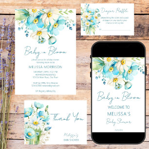 Baby in bloom spring summer baby shower tableware paper plates