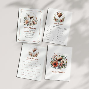 Mocha Mousse Love is Brewing Bridal Shower Invitation