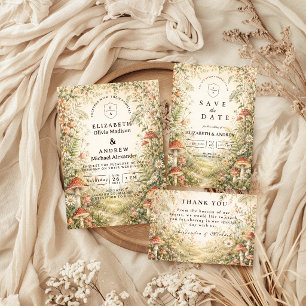 Enchanted Mushroom Woodland Wedding Save The Date