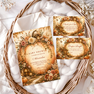 Botanical Boho Pumpkin Baby Shower Napkins