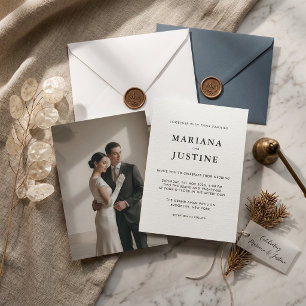 Editorial Minimalist Winter Wedding Details Enclosure Card