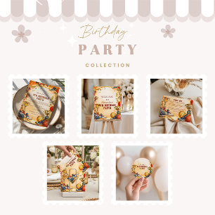 Retro Basketball Trophy Birthday Invitation