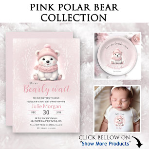 We Can Bearly Wait Winter Baby Shower Backdrop