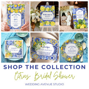 Mediterranean Lemon Main Squeeze Bridal Shower Invitation