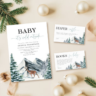 Baby It’s Cold Outside Winter Forest Baby Shower Napkins