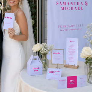 Minimalist Lilac Pink Simple Drink Wedding celeb Hand Fan