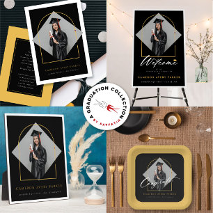 Arch Tassels Minimalist Frame Photo Graduation