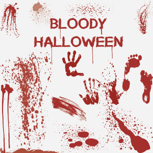 Bloody Hand Print Blood Splattered Halloween Paper Plates