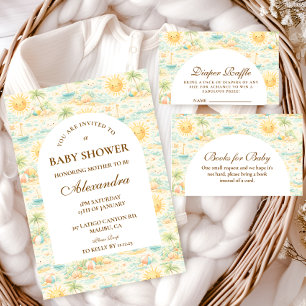 Sunny Coastal Beach Books for Baby  Enclosure Card