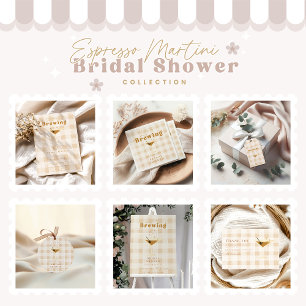 Love is Brewing Espresso Martini Bridal Shower  Classic Round Sticker