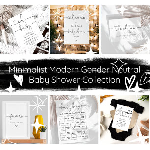 Minimalist Tiny Human Shindig Baby Shower  Invitation