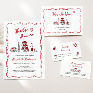 That’s Amore Hand Drawn Italian Red Bridal Shower Gift Tags