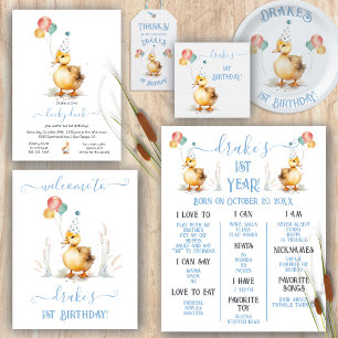 Lucky Duck 1st Birthday Party Napkins