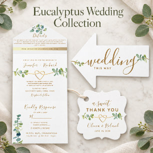 Neutral Greenery Eucalyptus Wedding Welcome Sign