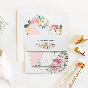 Pastel Blush Spring Floral Wedding Couples Shower Invitation