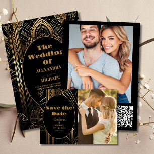 Geometric Art Deco Wedding Foam Board
