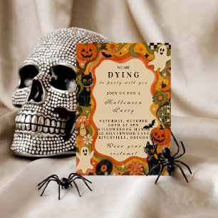 Elegant Vintage Retro Halloween Party Wrapping Paper Sheets