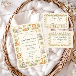 Whimsical Safari Animals Baby Shower Napkins