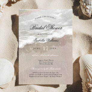 Starfish and Shells Tropical Beach Bridal Shower Paper Plates