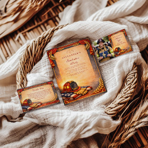 Photo Fire Department Graduation Announcement