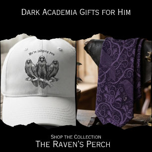 Dark Academia Raven Gothic Name Mug