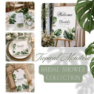 Colorful Tropical Floral   Greenery bridal shower  Paper Plates