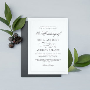 Simply Elegant Affair Wedding Invitation