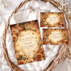 Elegant Boho Pumpkin Baby Shower Napkins