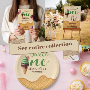  Photo Watercolor One in a Melon First Birthday Thank You Card