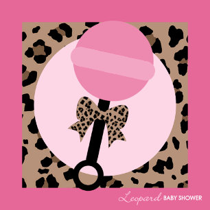 Leopard and Pink Baby Shower Balloon