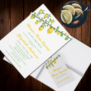 Main Squeeze Lemon Gender Neutral Baby Shower Invitation