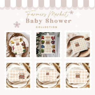 Gender Neutral Farmers Market Baby Shower Registry Enclosure Card