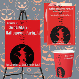 Witches Only Halloween Party Banner