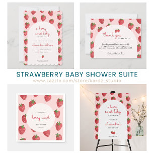 Berry Sweet Strawberry Baby Shower Napkins